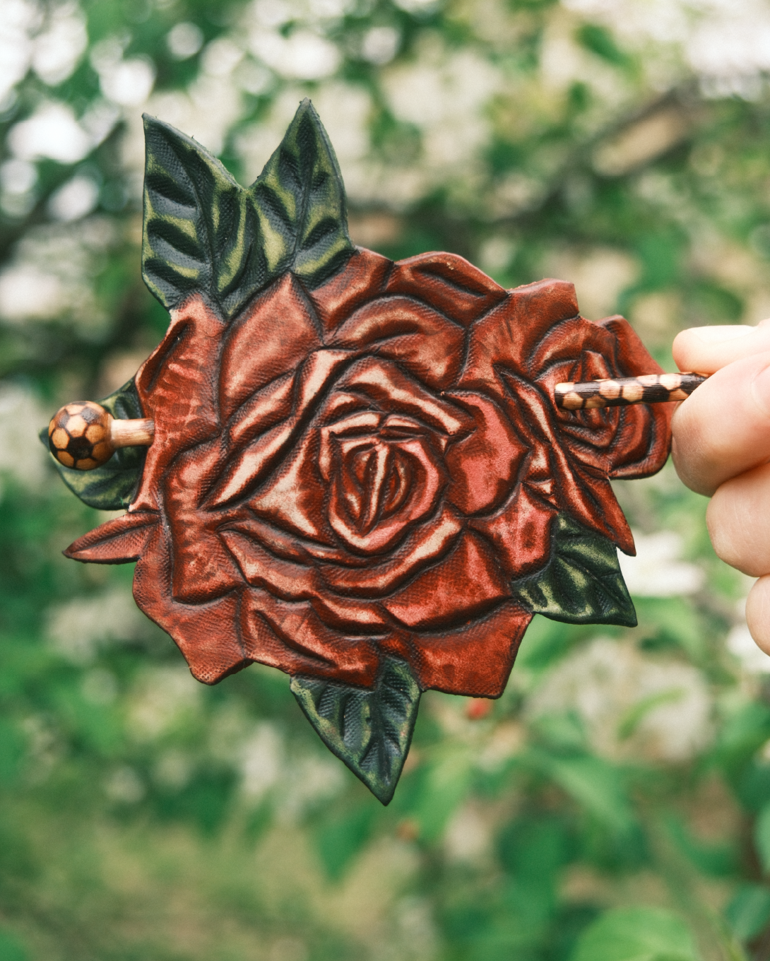 Red Rose Hair Barrette