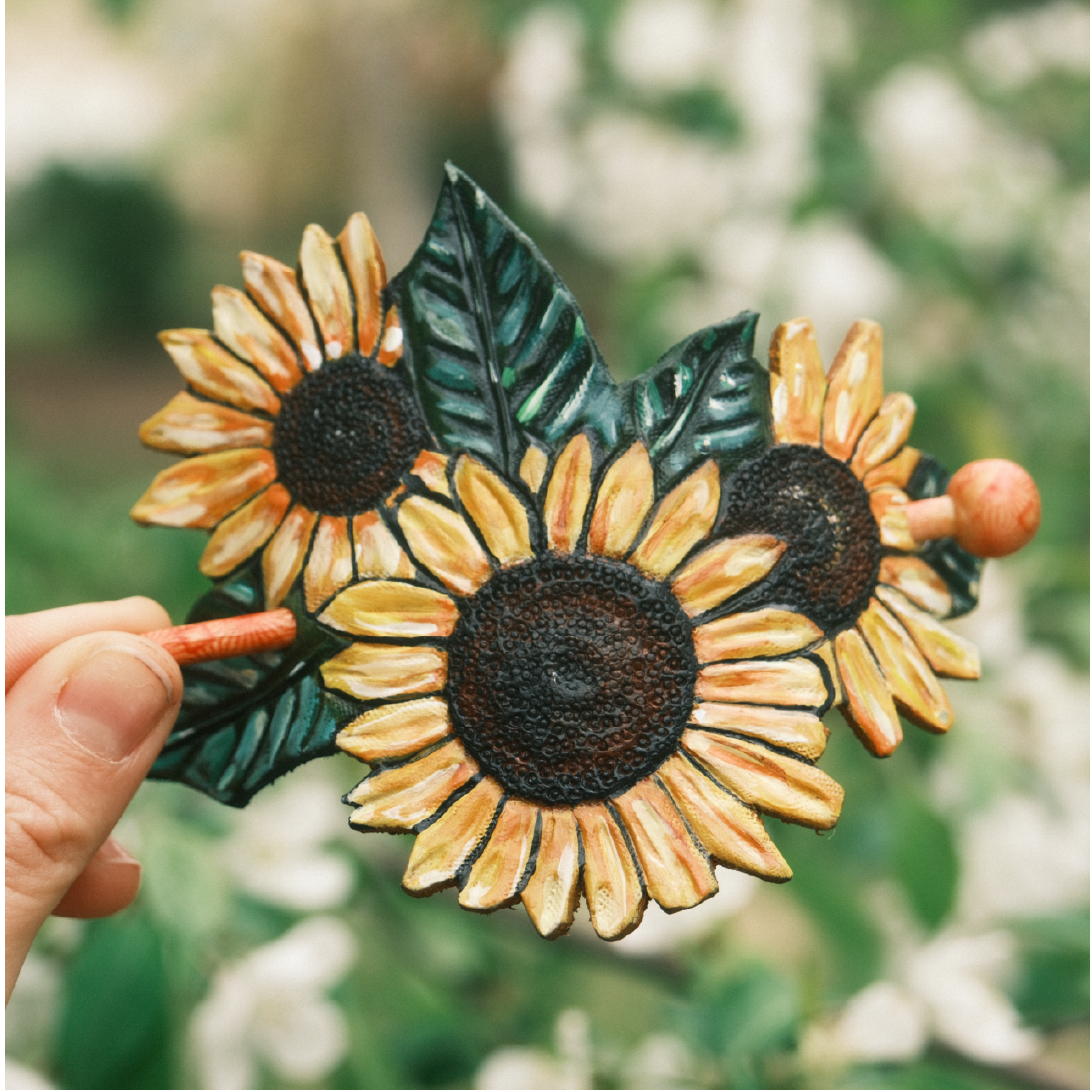 Sunflower Hair Barrette