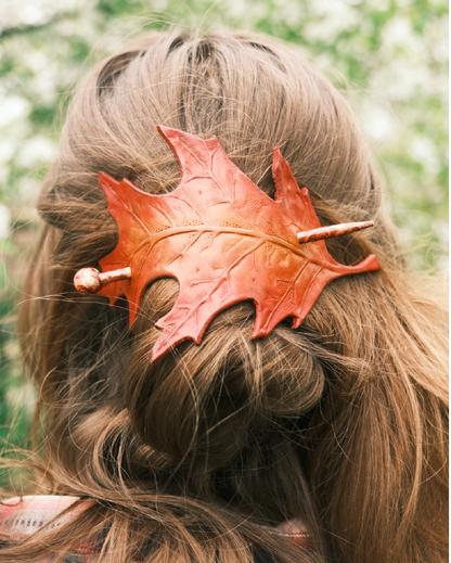 Autumn Leaf Hair Barrette