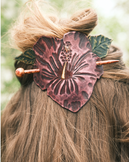 Hibiscus Flower Hair Barrette