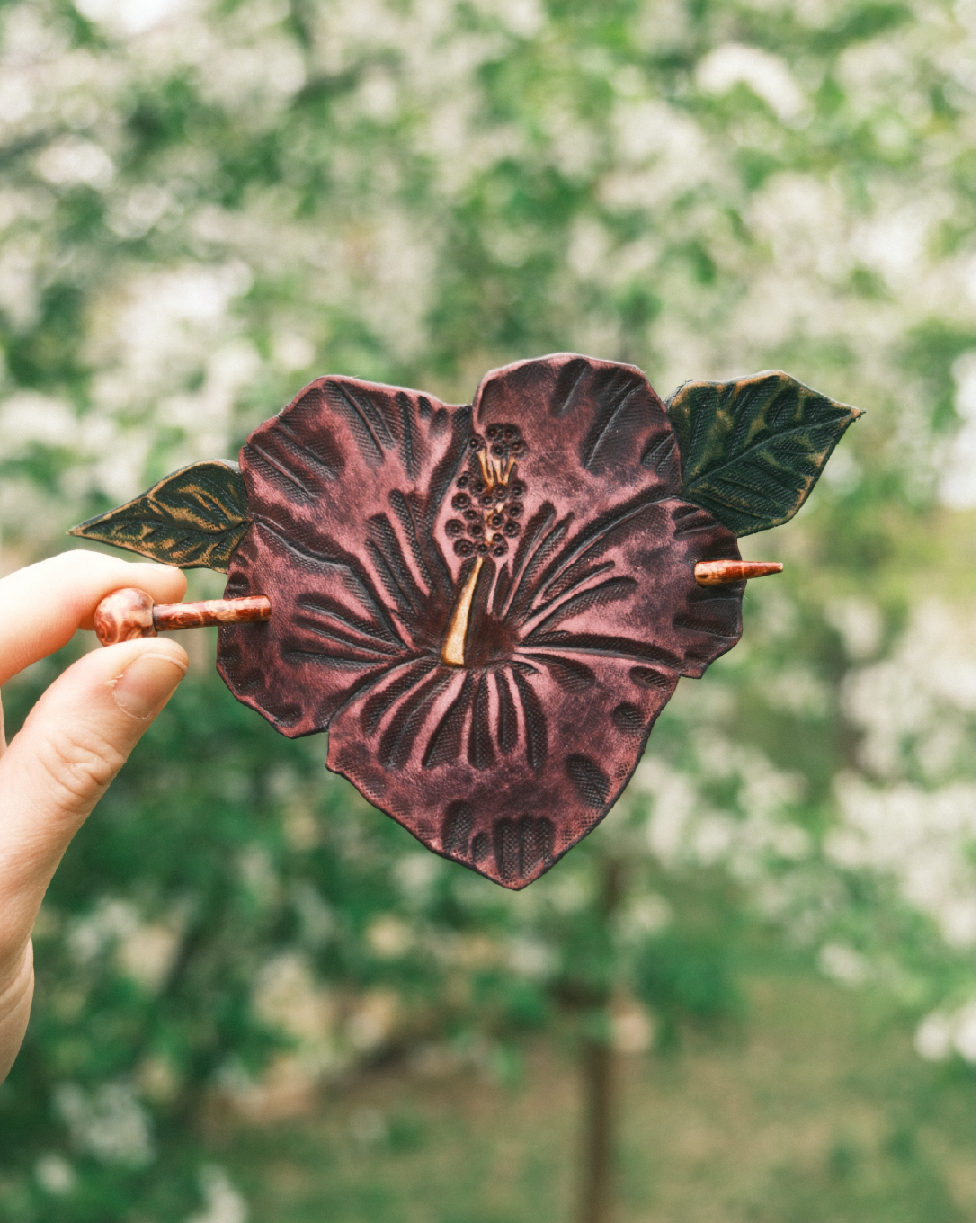 Hibiscus Flower Hair Barrette