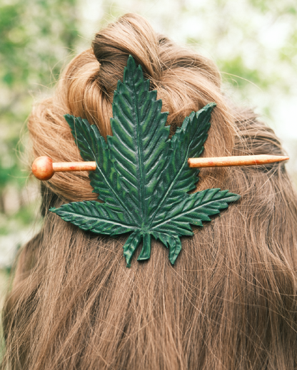 Sweet Leaf Hair Barrette