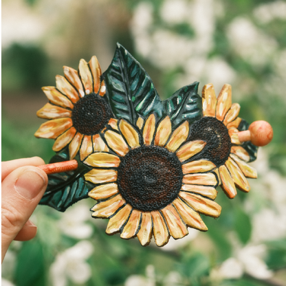 Sunflower Hair Barrette