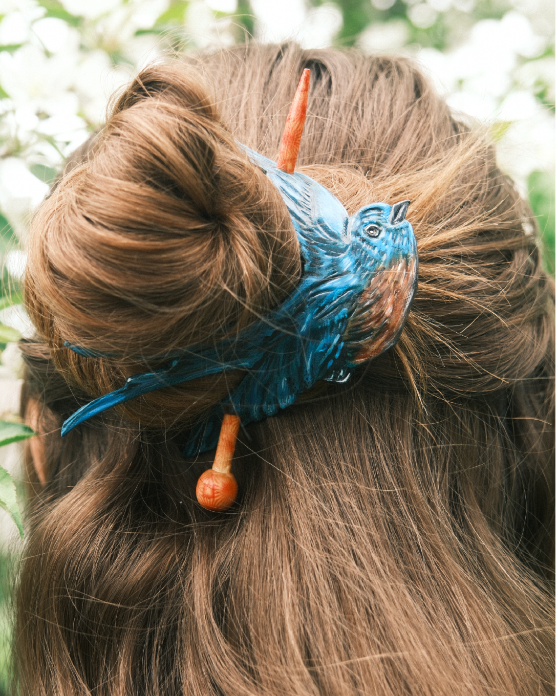 Blue Bird Hair Barrette