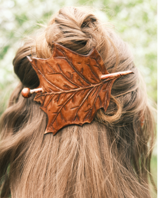 Autumn Leaf Hair Barrette