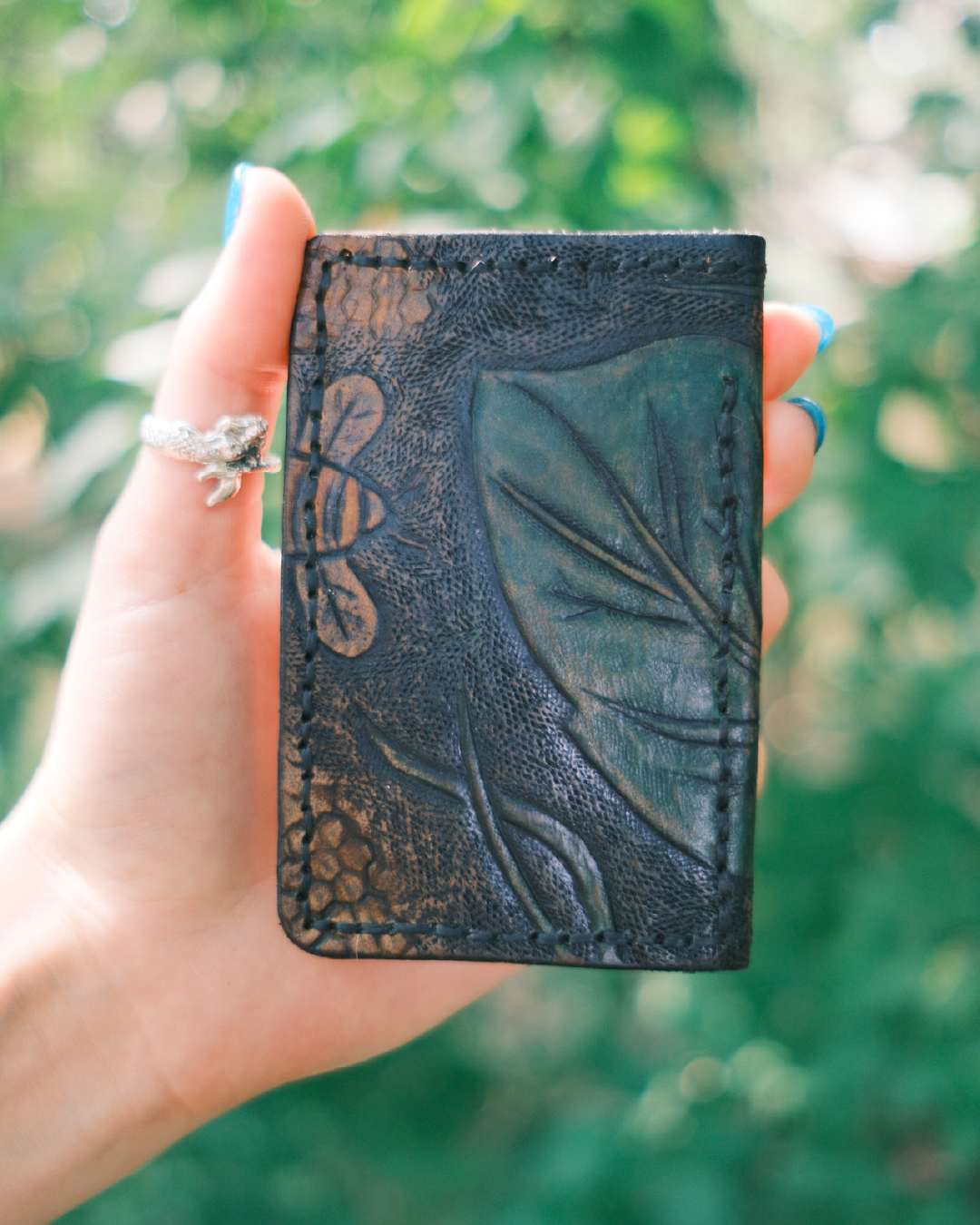 The Green Leaf Card Holder