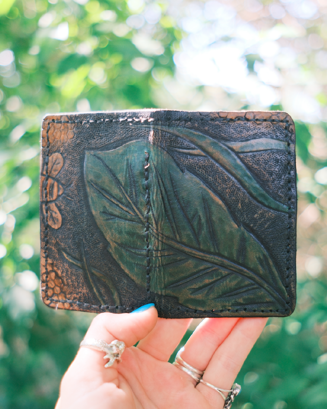 The Green Leaf Card Holder