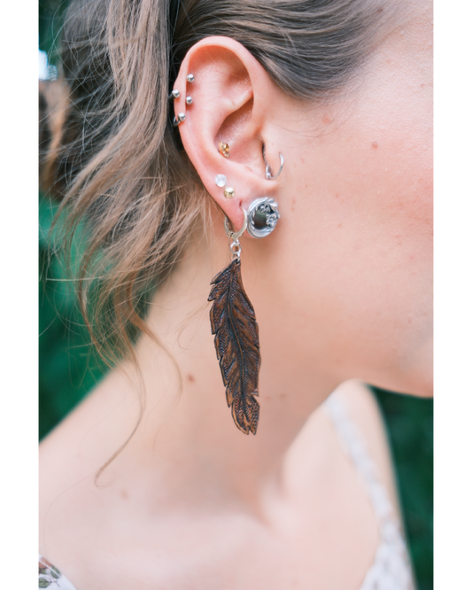 Autumn Feather Earring - Medium