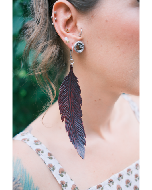 Large Feather Earring